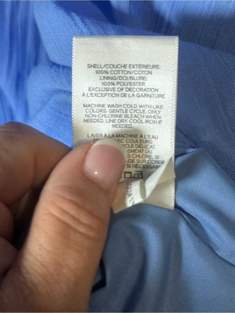 Express Light Blue Elastic Neck Sundress - Picture 7 of 7
